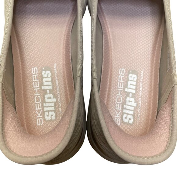 Skechers Women’s Taupe Slip-Ins Air-Cooled Memory Foam Flat Sneakers Size 11 - Picture 5 of 9